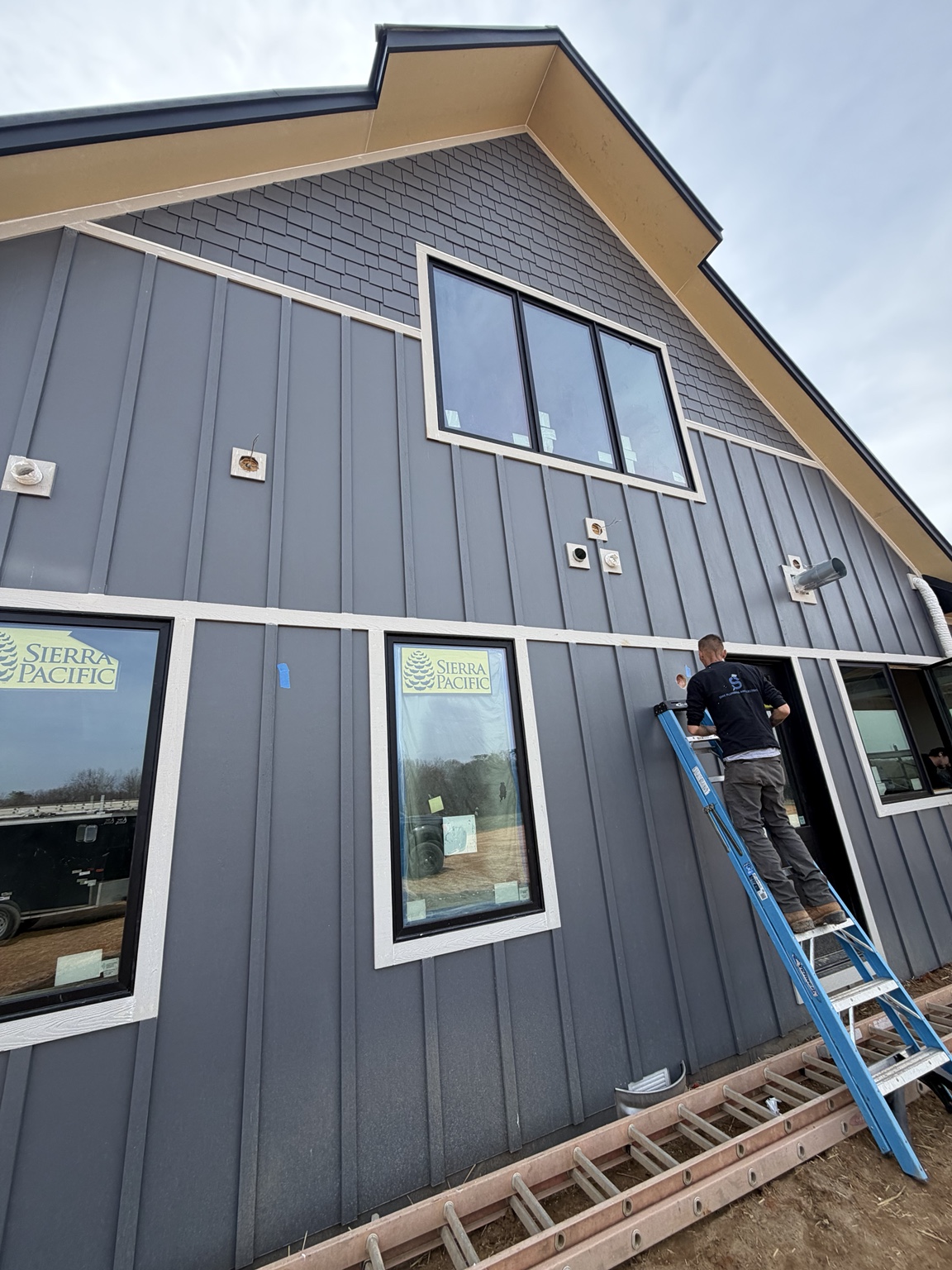 Board and batten siding and exterior trim installation